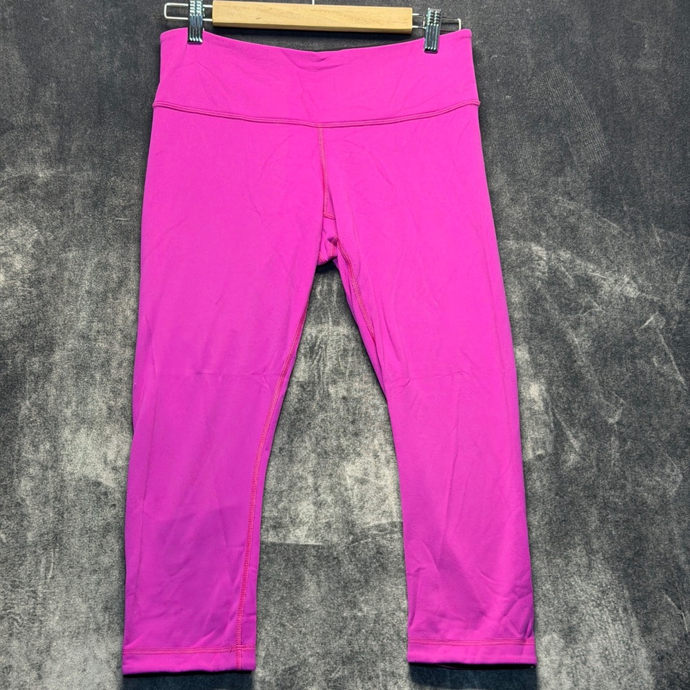 Lululemon Leggings Womens 8 Pink Luon Wunder Under Crop Slim Mid Rise Yoga Gym